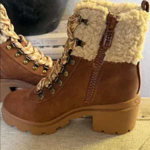 160- Circus by Sam Edelman Sambert Sherpa Lace-Up Ankle Boots NWOB Size 7 thumbnail 4