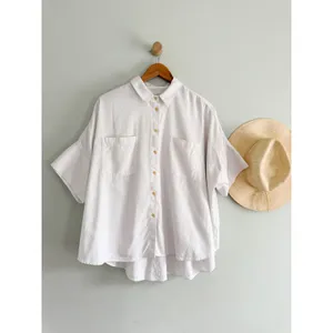 Madewell | White Cotton Courier Oversized Button-Down Shirt | Sz XXL thumbnail 2