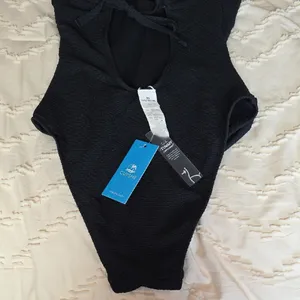 Cupshe Black Jacquard Cutout Tummy Control One Piece Swimsuit Women XS Resort thumbnail 4