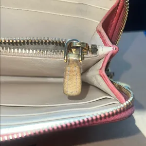 Designer Miu Miu Coral Pink Leather Wallet thumbnail 6