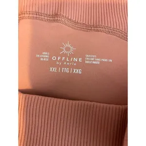 Offline by Aerie Women's Size XXL Athletic Leggings Dusty Pink Ribbed NWT thumbnail 6
