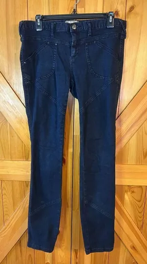 Free People Womens Seamed Skinny Jeans Faded Dark Wash Size 31 (5340) thumbnail 1