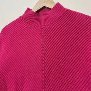 Marine Layer Skylar Mockneck Sweater Chunky Knit Bubblegum Pink Size Small thumbnail 4