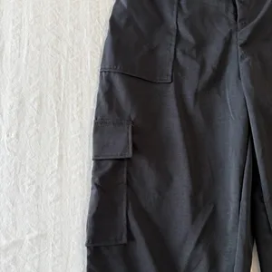 Women's Pull On Snap Waist Black Cargo Style Lightweight Pant Size L #26072 thumbnail 2