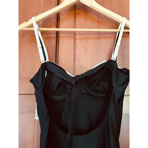 Quince Italian Underwire One Piece Swimsuit Black White Size Small NEW thumbnail 6