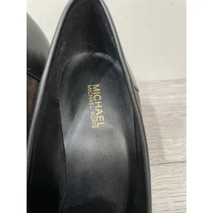 Michael‎ Kors Brown Signature Logo Padma Signature Block Heel Loafer Pumps 6M thumbnail 6