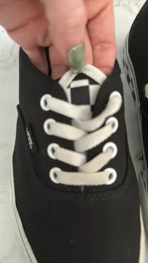 Like new black and checkered vans  thumbnail 3