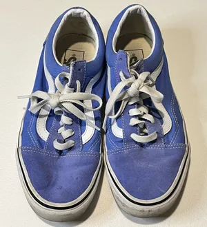 Vans Old Skool Low-Top Skate Shoes Blue Suede Size 8 thumbnail 1