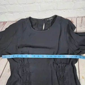 J. Crew Shirred-waist‎ top in viscose crepe Black 10 NWT thumbnail 7