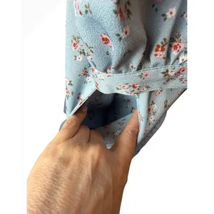 Levi's Cynthia Midi Dress Women Medium Blue Floral Button Front Prairiecore Boho thumbnail 7