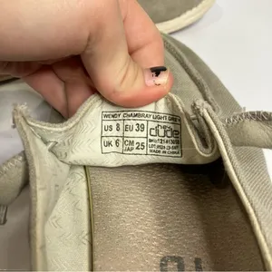 Hey Dude Wendy Chambray light‎ gray slip on loafers size 8 thumbnail 7