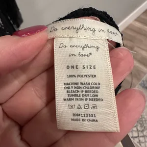 NWT Free People x Do Everything In Love Black Lace Fringe Kimono‎ Shawl Cardigan thumbnail 8
