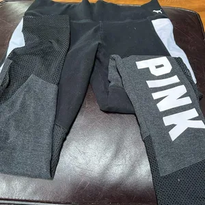 Pink VS medium leggings. Used good condition. thumbnail 1