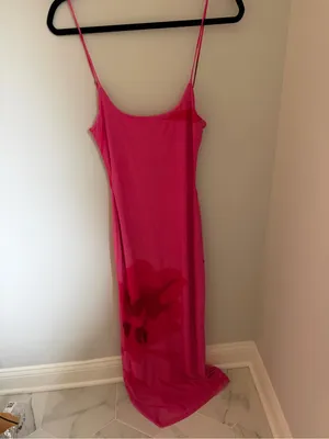 Princess Polly Knox Maxi Dress Hot Pink Floral - size 4 thumbnail 3