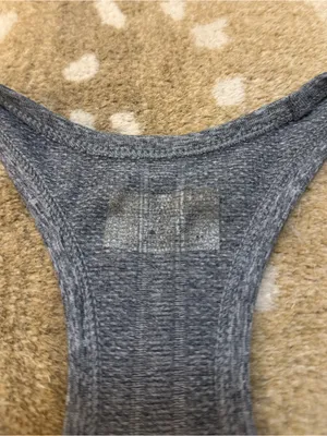 Athleta Seamless Ruched Racerback Athletic Tank Gray Space Dye Size small thumbnail 5