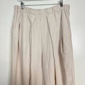 FREE PEOPLE Nothin' to Say Elastic Waist Pants in Champagne Dream Size Large thumbnail 6