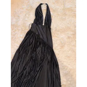 NEW Delfi Collective Rae Halter Black Gown Sz XS thumbnail 7