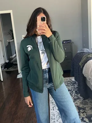 MSU Nike Green Zip Up thumbnail 4