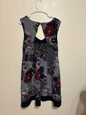 Maeve Anthropologie Floral Swing Dress Size Large Boho Print Sleeveless thumbnail 8