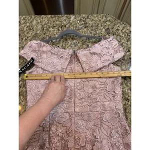 Xscape Evenings Floral Embroidery Off the Shoulder Sheath Gown Blush Size 10 thumbnail 7
