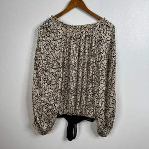 Free People Intimately All Tucks Printed‎ Bodysuit Size Small thumbnail 4
