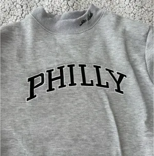 Philly Eagles custom Mockneck sweatshirt L Gray Size L thumbnail 2