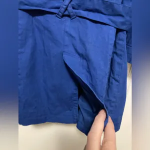 *Tulle Anthropologie New Royal Blue Double Breasted Peacoat Jacket#HC thumbnail 13