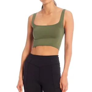 Free People Intimately Scoop Neck Crop Tank M/L Army Green Seamless NWT USA thumbnail 5