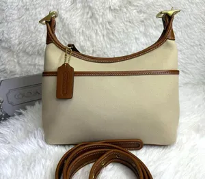 Vintage COACH y2k 2002 9123 Legacy Khaki Leather Canvas Crossbody Shoulder Bag thumbnail 1
