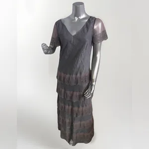 Sundance Sz 10 Women Maxi Dress Lace Tiered Linen Embroidered Whimsy Fairy Boho thumbnail 12