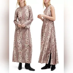 All Saints Susannah Cascade Maxi Dress Removable Sleeves Boho Floral US Size 0 thumbnail 14