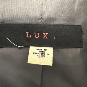 LUX Women Blazer Cropped 3/4 Sleeve Single Button Black Large thumbnail 3