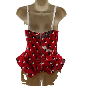 Shaquita Garcia Red Contrast Polka Dot Print Spaghetti Strap Sleeveless Top S thumbnail 5