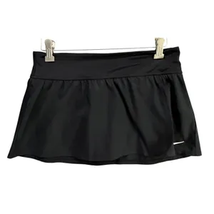 Nike Solid‎ Element Board Skirt Womens S Black Built In Brief Sporty Swimwear thumbnail 2