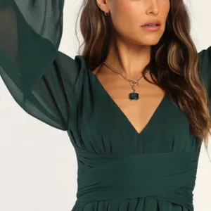 LULU's Sexy Elegant Long Sleeve Romantic Flowy Bridesmaid Wedding Formal Gown thumbnail 6