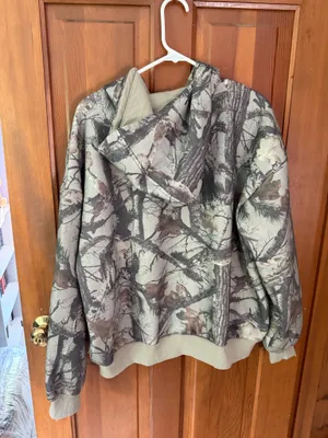 Tic Toc Elk Woodland Camo Cloud Fleece Oversized Hoodie Zip Up thumbnail 6
