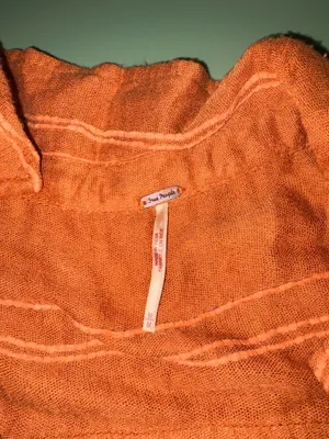 Free people burnt orange tunic top size medium thumbnail 2