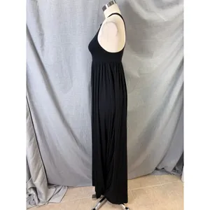 Rachel‎ Pally Black Jersey Racerback Maxi Dress High Neck Pleated Skirt S thumbnail 6