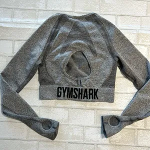 Gymshark Gray Long Sleeve Crop Top thumbnail 3