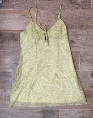 H&M Yellow Floral Mini Dress thumbnail 1