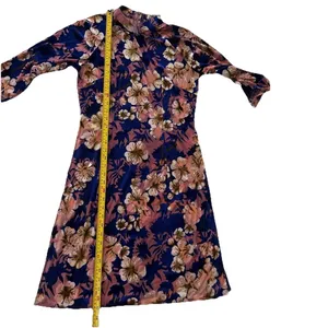 Sifa Fashion Ao Dai Dress Vietnamese 12 US 4/6 Burnout Velvet Floral Traditional thumbnail 6