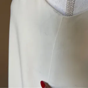 AMANDA UPRICHARD | Cream V-neck A-line Mini Dress Sz S thumbnail 7