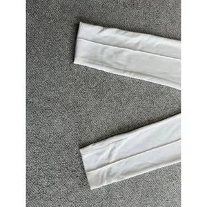 HM Womens White Pintuck Ankle Trousers Size 2 Slim Fit High Rise Dress Pants thumbnail 5