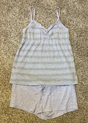 ❤️ Xhilaration Pajama Shorts and Spaghetti Strap Top Set in Gray thumbnail 1