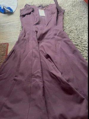 NWT Quince Classic‎ Purple Ultra-Stretch Ponte Short Sleeve Midi Dress Sz S thumbnail 8
