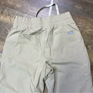 FIGS Zamora Fionlite Jogger Scrub Pants Women XS Light Oak Mesh Lined thumbnail 8