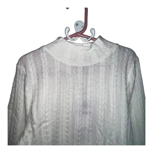 Bog Band Of The Free‎ Raquel Ivory Ribbed Knit Pullover Shirt Mock Neck Size Xs thumbnail 3