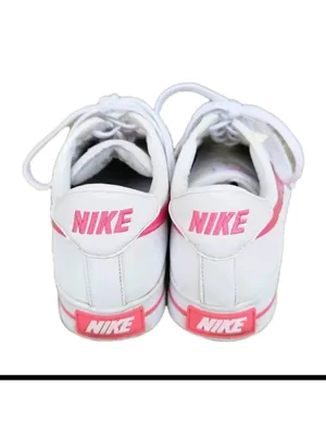 Nike Women's Pink White Sneaker Shoes Leather Size 8 Vintage Y2K 90s girlcore thumbnail 4