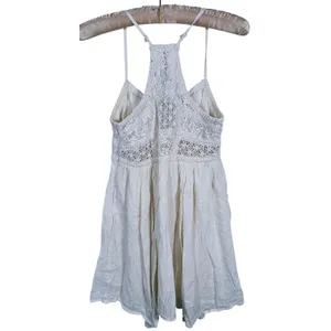 Vintage Y2K American Eagle Babydoll Mini Dress XS Cream Boho Country Concert thumbnail 3