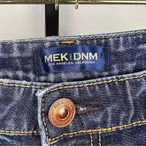 MEK DNM Avalon Cigarette Jeans Women 28 Dark Wash Low Rise Skinny Y2K thumbnail 5